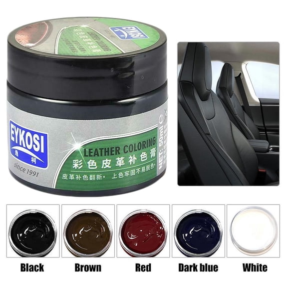 Fufafayo 5Pcs Leather Repair Cream, Auto Leather Color Restorer Paste, Leather Renovated Coating Maintenance Agent for Scratches, Cracks and Stains, Leather Color Repair Kit for Car Seats, Sofas,