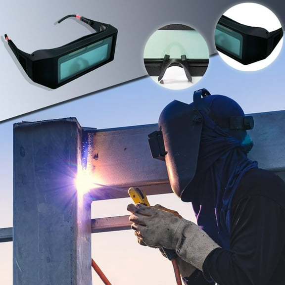 Fufafayo Auto Darkening Welding Glasses, Auto Darkening Welding Helmet, Automatic Change Auto Darkening Eye Shield Glasses, Professional Welding Goggles with UV Protection