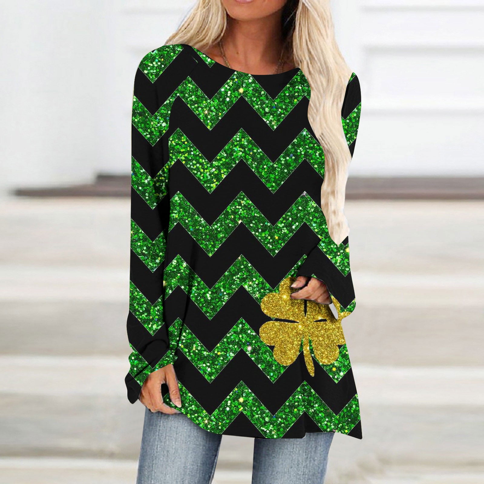 Fufafayo Camiseta informal para mujer para el día de San Patricio