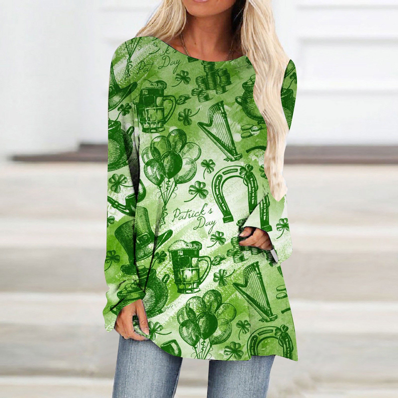 Fufafayo Camiseta informal para mujer para el día de San Patricio