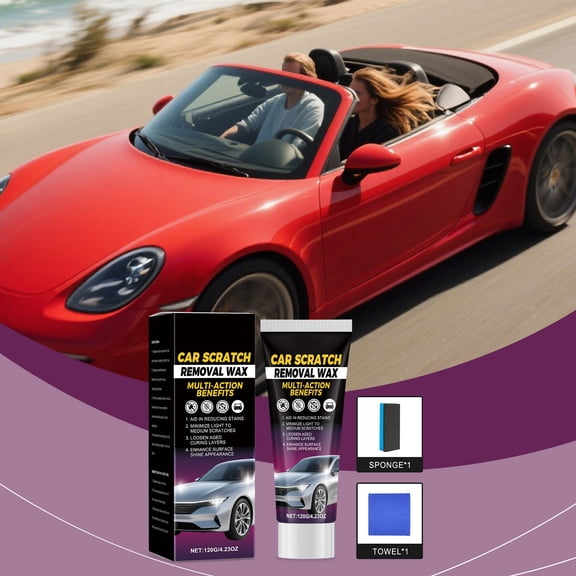 Fufafayo Car Scratch Care Set, Fine Scratch Repair Polish, Car Paint Finish Wax, Daily Car Care Wax Set, Auto Scratch Remover Kit