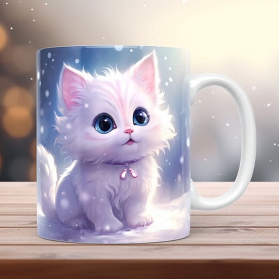 Fufafayo Cat Mug Ceramic Coffee Cup, Creative Space Cat Design, Multifunctional Drinking Mug for Hot Cold Beverages, Gift for Cat Lovers, Office Home Kitchen Use