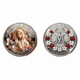 thumbnail image 1 of Fufafayo Catholic Holy Coin, Resurrection Of Christ Commemorative Coin, Religious Devotional Token, Inspirational Christian Gift for Easter, Baptism Or Confirmation, Double-Sided Spiritual Keepsake, 1 of 2