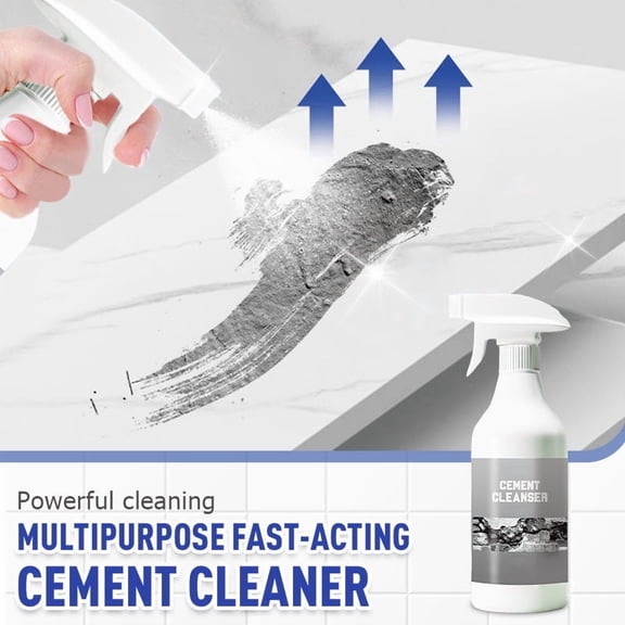 Fufafayo Cement Cleaner, Multipurpose Cleaner, Fast Acting Cement and Grout Remover for Surfaces, Deep Cleaning Solution for Tiles, Toilets, and Post Construction, Large Bottle