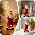 thumbnail image 1 of Fufafayo Christmas Santa Claus Figurine with Light, Lighted Resin Santa Statue, Star Cutout Light Up Santa Tabletop Ornament for Christmas Mantel Shelf Home Decor, 1 of 7