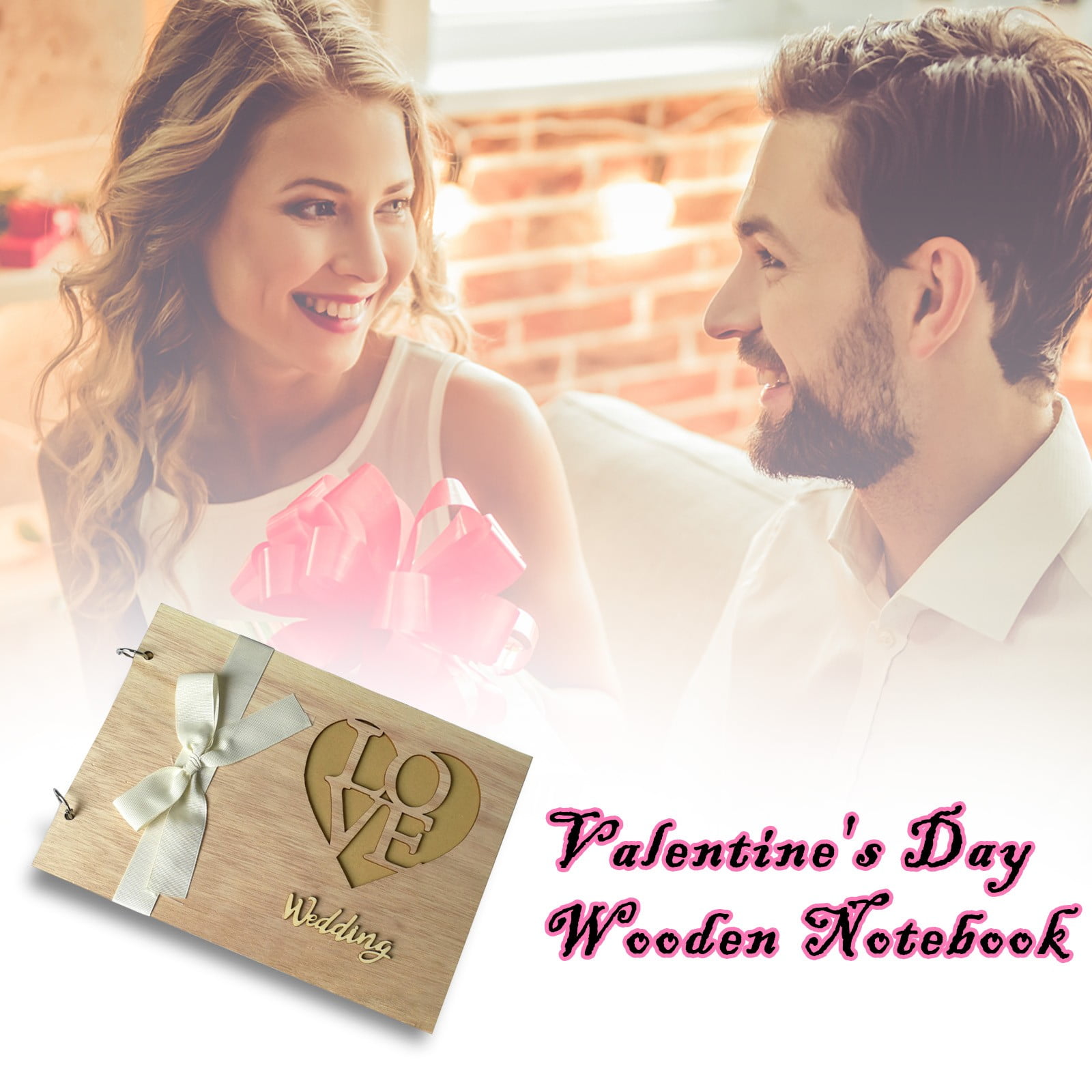 Fufafayo Clearance 1PC Wooden Record Message Book To Leave A And