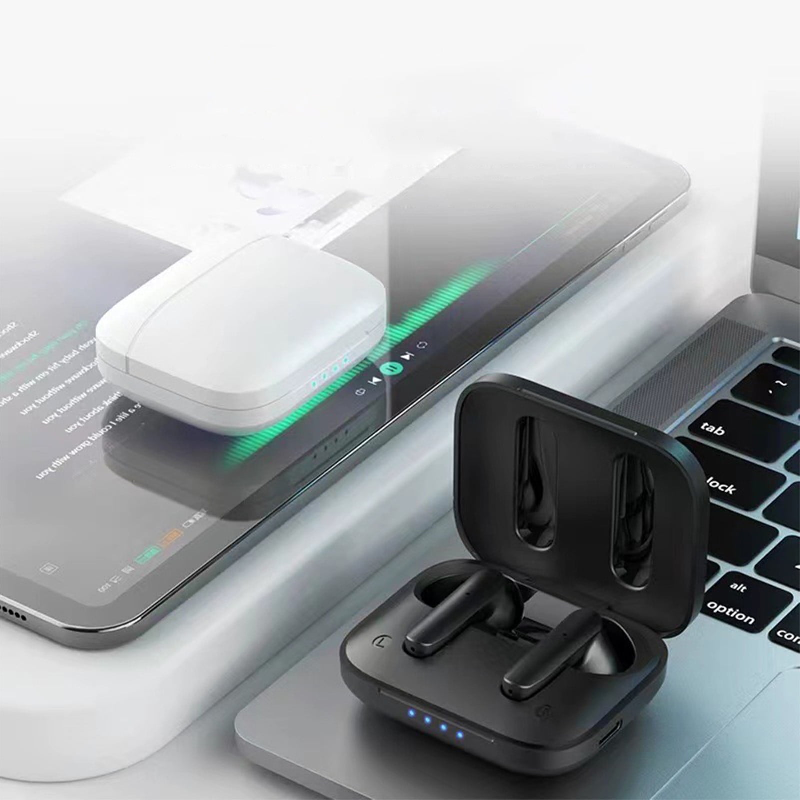 Fufafayo Clearance Bluetooth 5.1 Earphones IPX4 Wireless Earbuds With