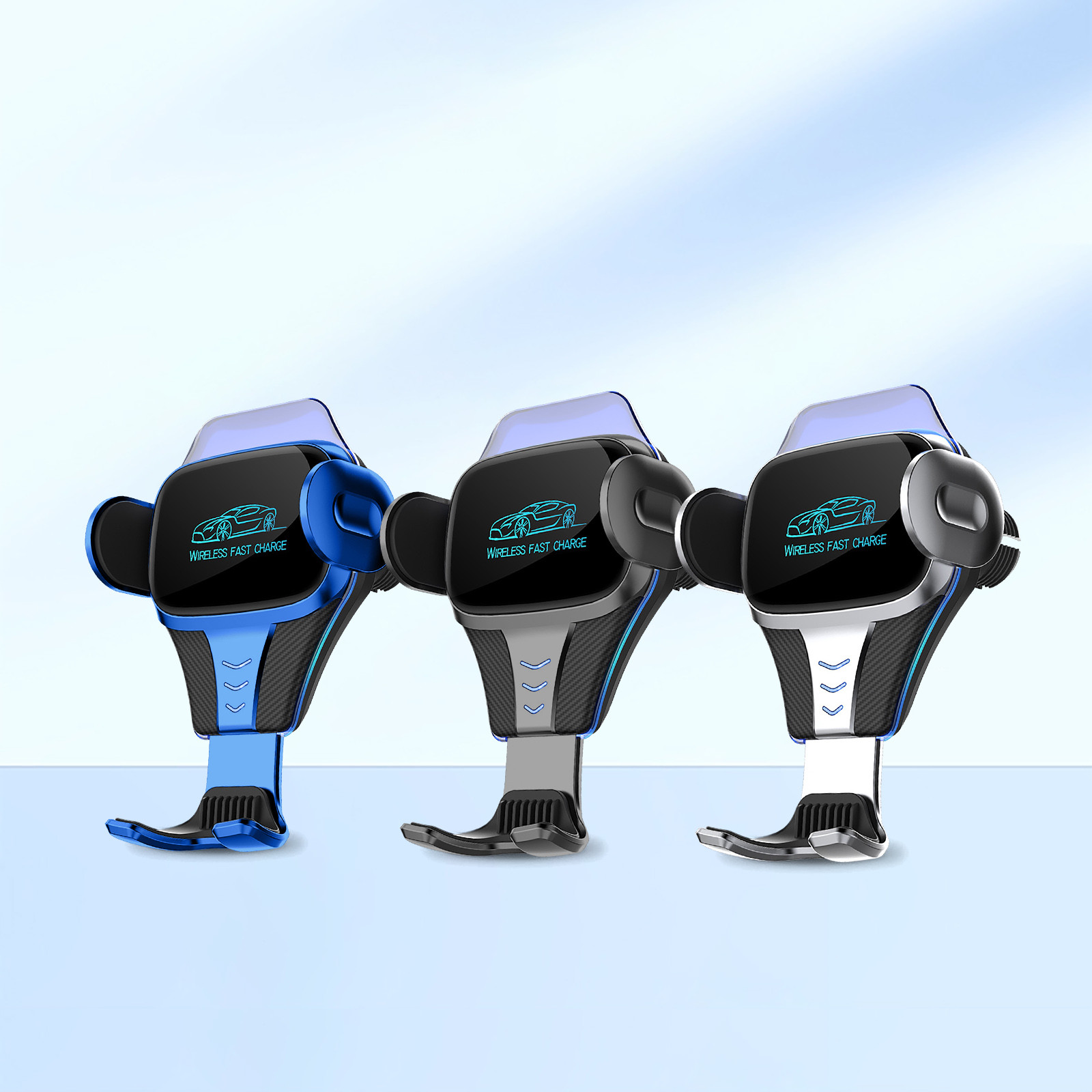 Fufafayo Clearance Car Wireless Charger, 15W Wireless Car Charger Fast Charging Auto Clamping