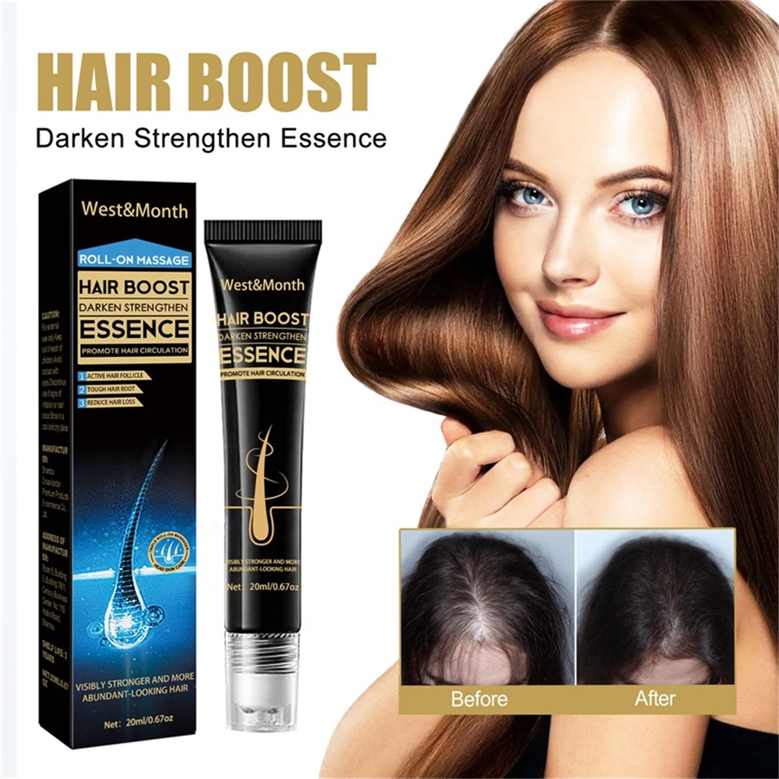 Fufafayo Clearance Hair Serum Roller, Herbal Rolling Ball Massage Hair