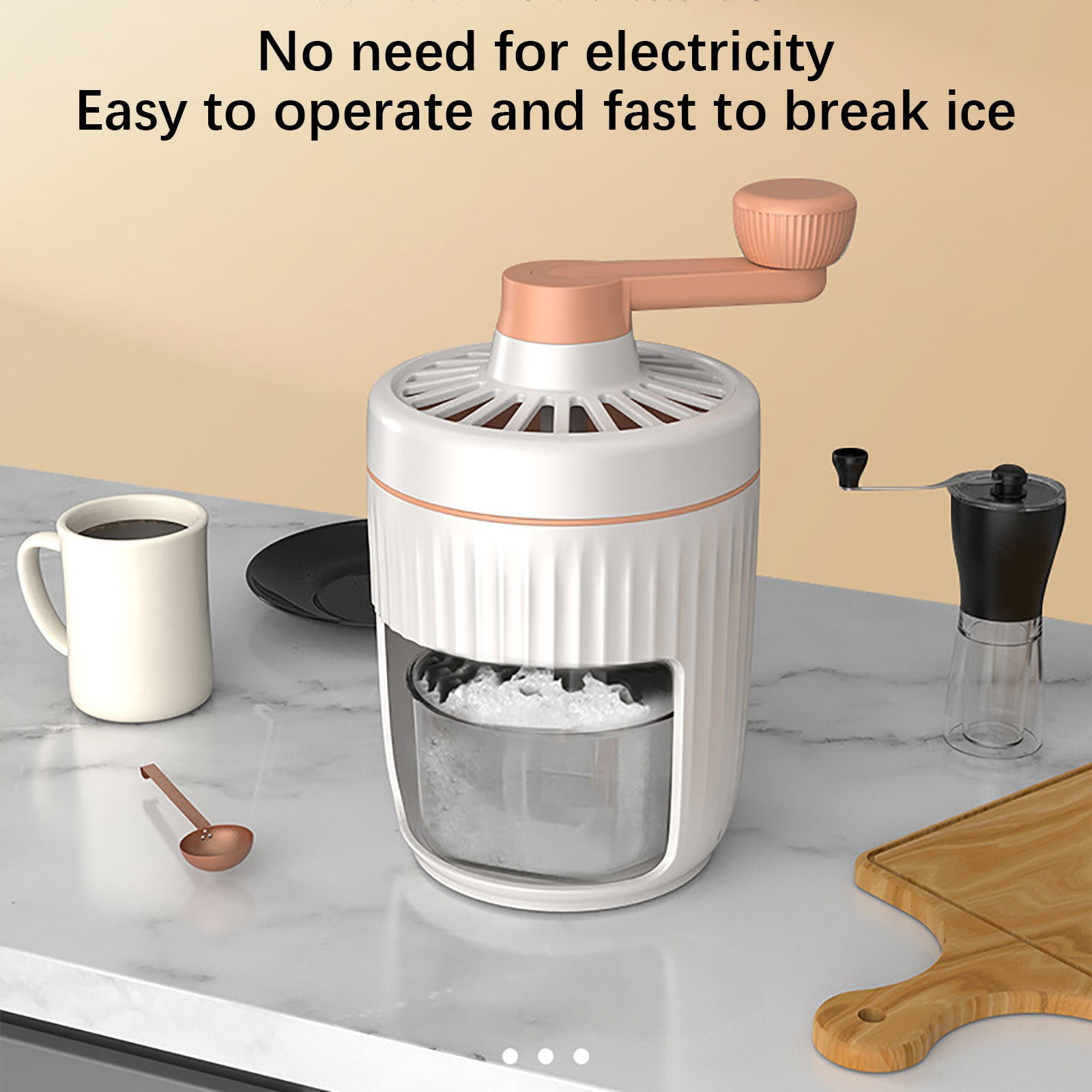 Fufafayo Clearance Home Use Mini Shaved Ice Machine Portable Manual