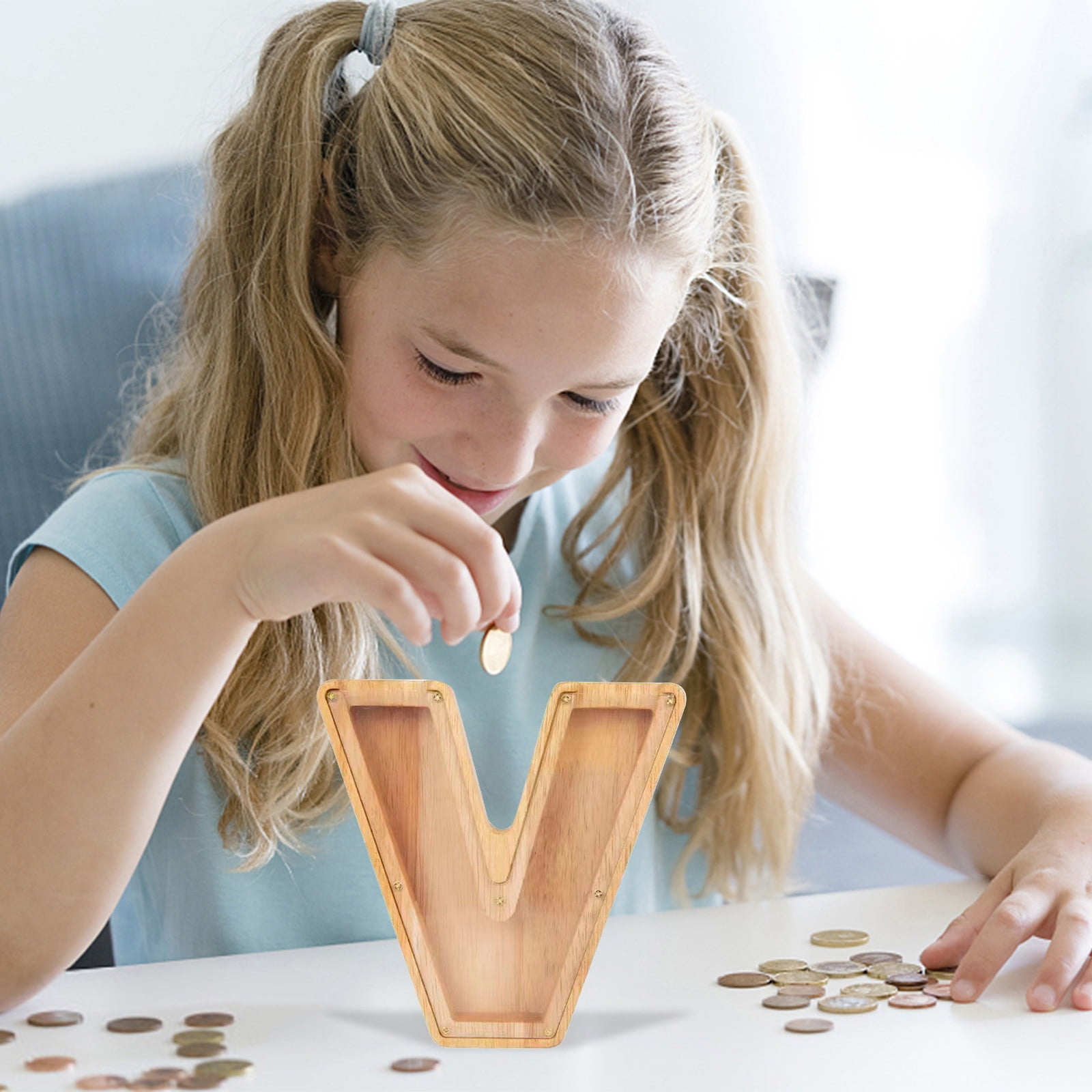 Fufafayo Clearance Personalized Wooden Name Money Box Wooden Deposit