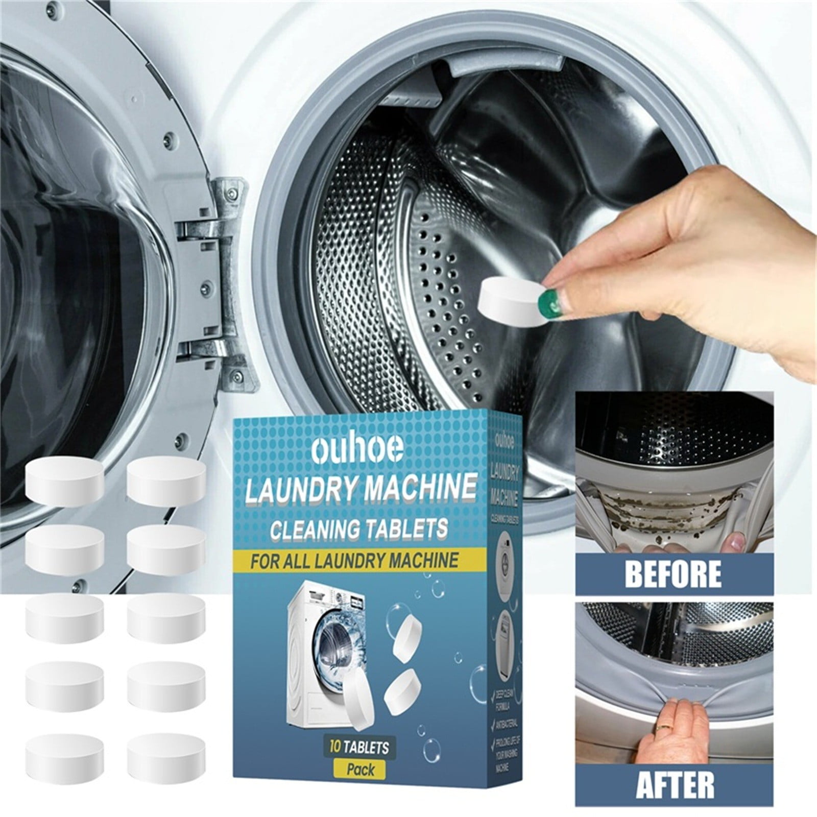 Fufafayo Clearance Washing Machine Cleaner, Solid Cleaner Tablet