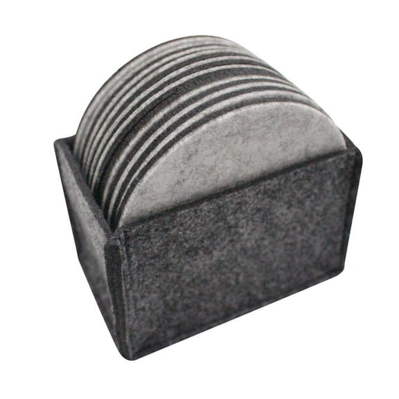 Fufafayo Coasters, Glasses Cups Mats Set Of Round Mats, Glass Set With Storage Box For Hot Cups Pots, Tea Cups Coasters For Table Desk Protection, Absorbent Coasters For Drink Stains Heat Damage