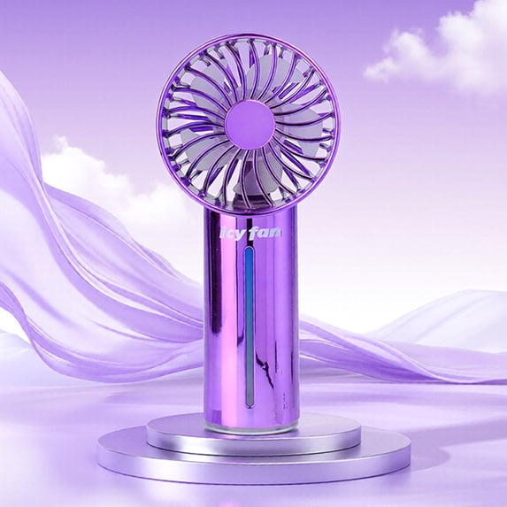 Fufafayo Electroplating Handheld Spray Fan USB Charging Portable Desktop Silent Misting Fan for Outdoor Travel Camping