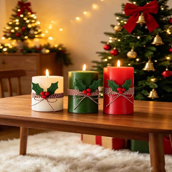 Fufafayo Fall Maple Leaf Glass Flameless LED Candles, Battery Operated Flickering Candle Lights for Thanksgiving Home Decor, Autumn Table Centerpiece, Mantel Shelf, Living Room Bedroom Ambiance
