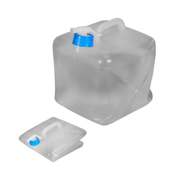 Fufafayo Foldable Canister, Portable Fuel Can with Faucet, Collapsible Container for Gasoline and Water, Plastic Canister for Long-Distance Driving, Emergency Fuel Container