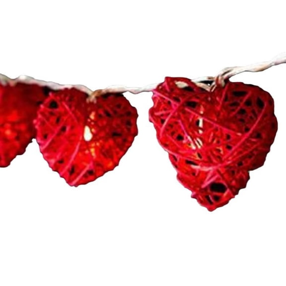 Fufafayo Heart-shaped Decorative Light String, Colorful Heart-shaped Decorative Light String, Flashing LED Light String, Romantic Light for Wall, Bed Headboard, Wedding, Party, Room Ambiance