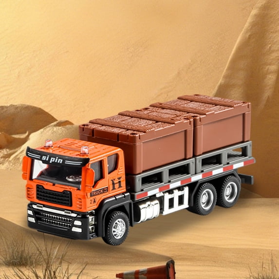 Fufafayo Inertial Alloy Engineering VehicleToysForBoys, Construction Truck Set with Excavator Concrete Mixer Tanker Crane Bulldozer, Durable Alloy CarToysFor KidsAges 3 4 5 6
