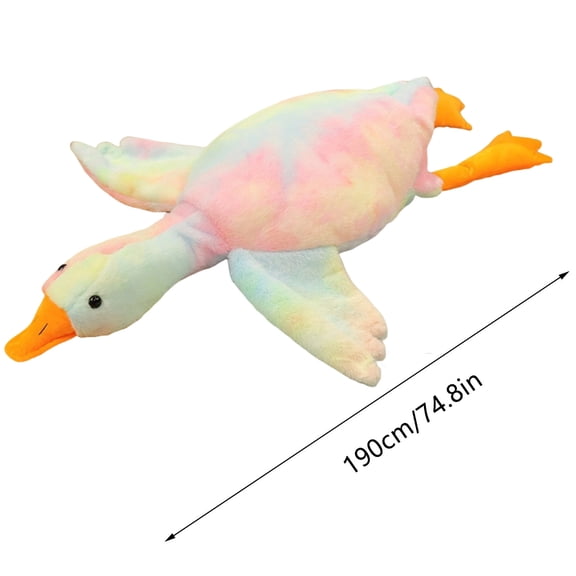 Fufafayo Large White Stuffed Animal, PlushToyPillow for Soothing and Sleep, Cuddly Doll for Stress Relief and Comfort, Decorative Soft Hugging Pillow for Bedroom, Living Room or Nursery, Pastel Tie