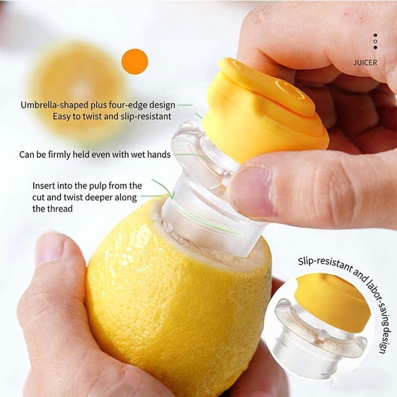 Fufafayo Lemon Squeezer Manual Hand Juicer, Screw-Top Citrus Press with Built-In Filter And Spout, Orange Lemon Lime Juicer Extractor, Jalapeno Corer for Kitchen Bar Restaurant