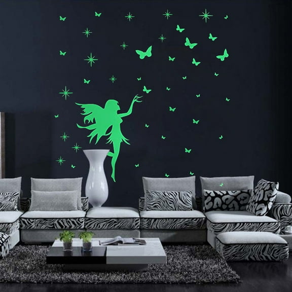 Fufafayo Luminous Wall Sticker, Removable Vinyl Sticker for Kids Room, Glow in the Dark Decal for Walls, Decorative Sticker for Bedroom, Night Light Sticker for Ceiling