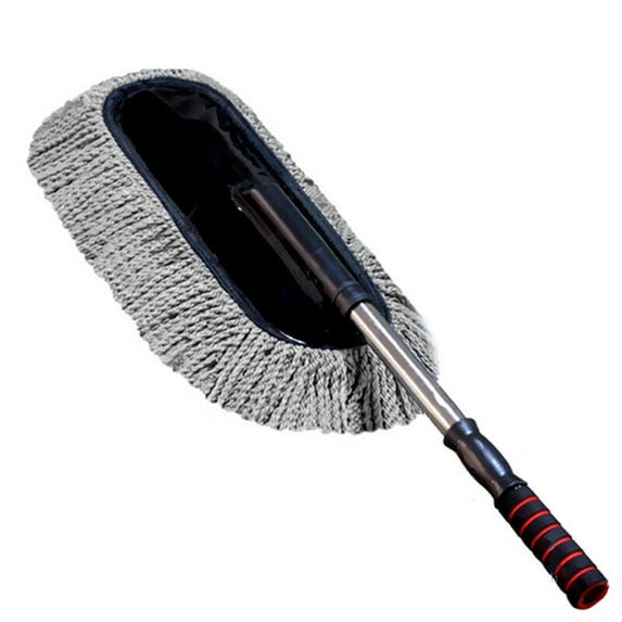 Fufafayo Microfiber Car Cleaning Brush Duster Mop, Telescoping Auto Duster Was with Adjustable Handle, Microfiber Car Wash Brush for Auto Detailing, Car Interior Exterior Cleaning Tool