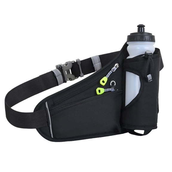 Fufafayo Multifunctional Waist Bag for Running Hiking Fitness, Outdoor Sports Water Bottle Pack, Hands-Free Hydration Belt for Phone Keys Essentials, Lightweight Adjustable Gear for Men Women