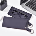 thumbnail image 1 of Fufafayo Portable Glasses Pouch With Key Ring, Soft Sunglasses Case For Men Women, Faux Leather Eyeglass Holder, Carry Organizer For Travel, Handbag Or Purse, 1 of 6