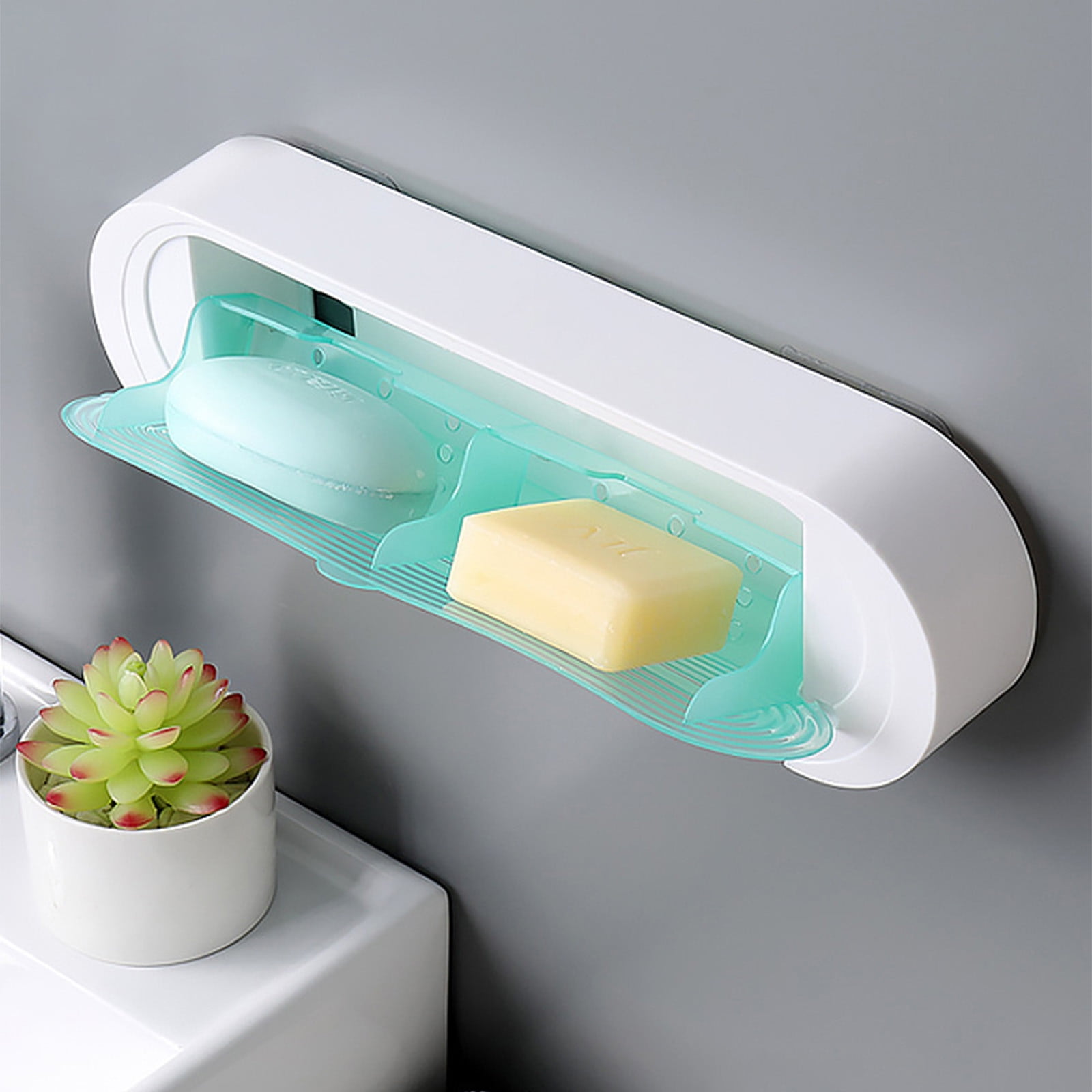 Fufafayo Savings Shower Soap Dish, Double Compartment Soap Dish With