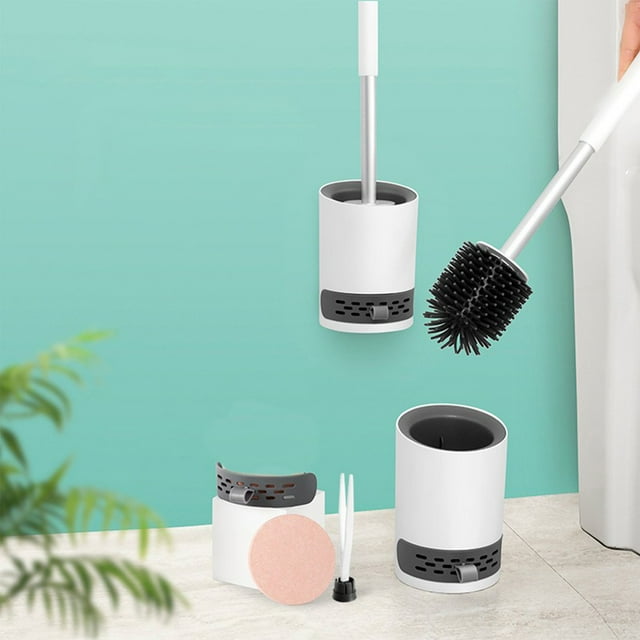 Fufafayo Savings Toilet Brush Set With Diatomaceous Earth Pad Absorbent