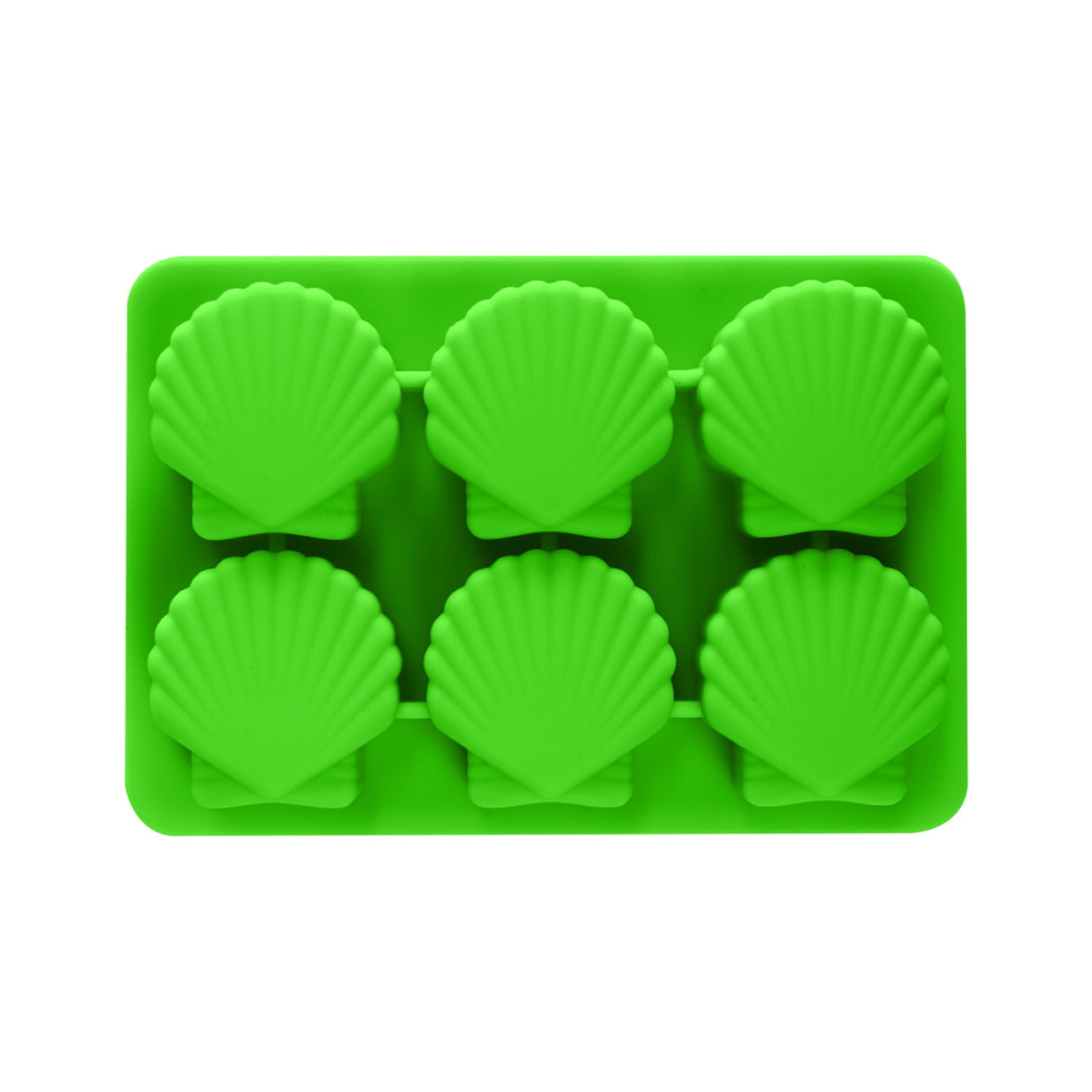 Fufafayo Silicone Ice Tray, Reusable Ice Maker for Freezer, Shell Shaped Ice Maker for Cocktails Beverages, Easy Release Ice Storage Box for Kitchen Home Bar Party