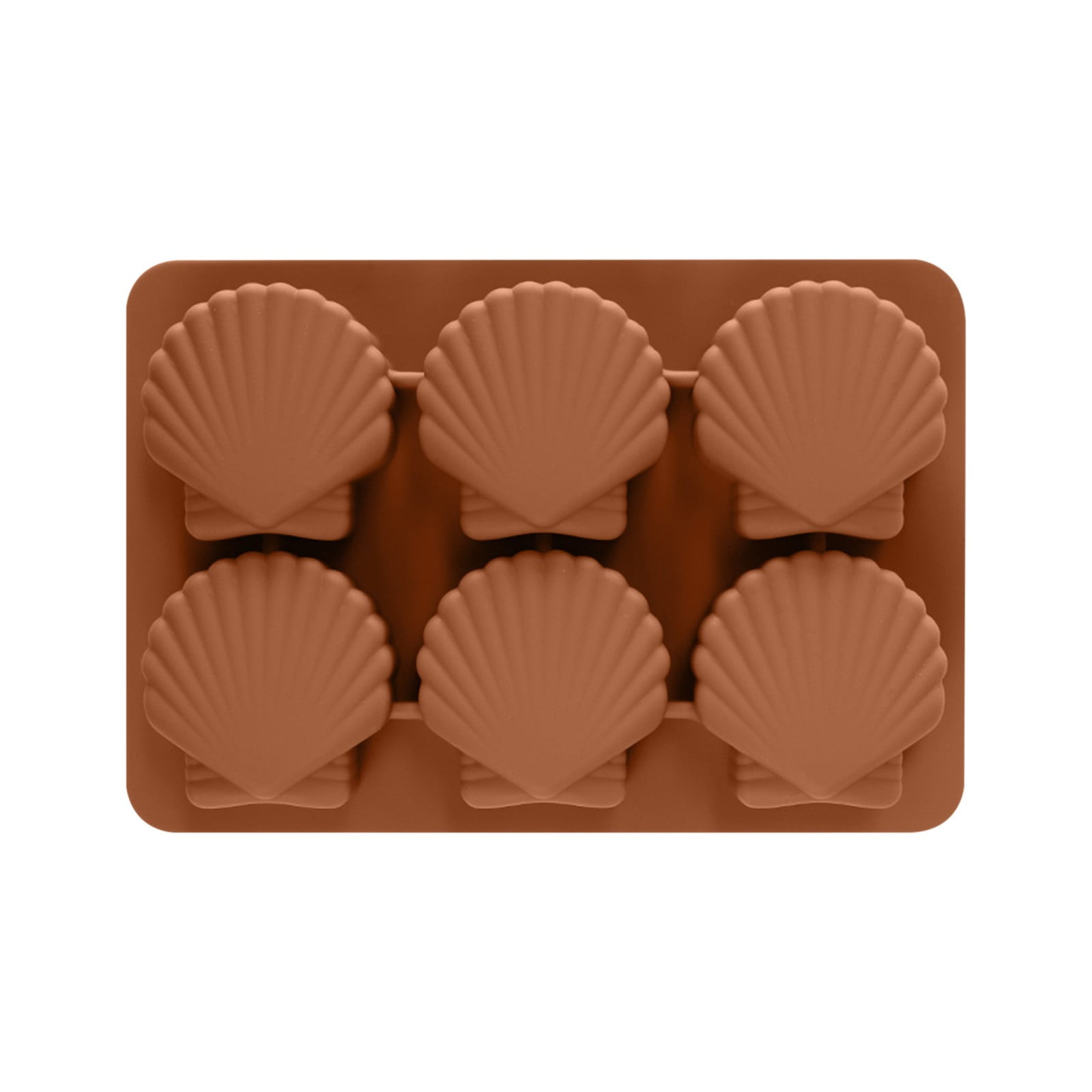 Fufafayo Silicone Ice Tray, Reusable Ice Maker for Freezer, Shell Shaped Ice Maker for Cocktails Beverages, Easy Release Ice Storage Box for Kitchen Home Bar Party