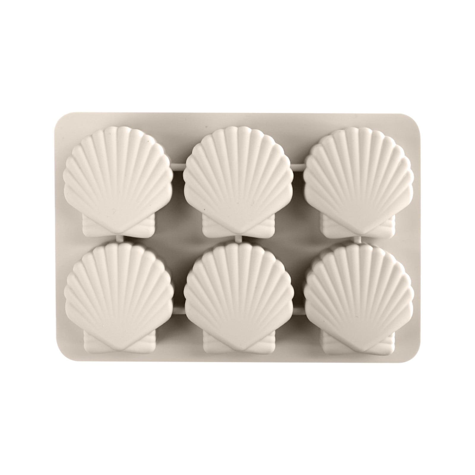 Fufafayo Silicone Ice Tray, Reusable Ice Maker for Freezer, Shell Shaped Ice Maker for Cocktails Beverages, Easy Release Ice Storage Box for Kitchen Home Bar Party