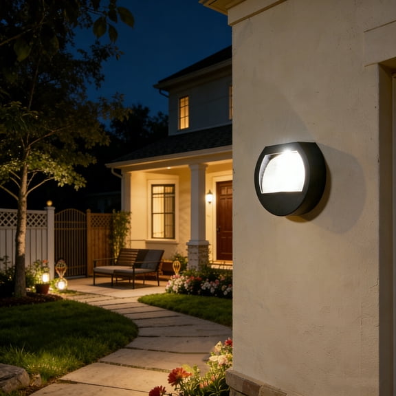 Fufafayo Solar Wall Light, Solar Powered Outdoor Step Lighting, Waterproof LED Stair Lamp For Patio, Garden, Yard Or Walkway, Decorative Pathway Illumination, Modern Home Exterior Design