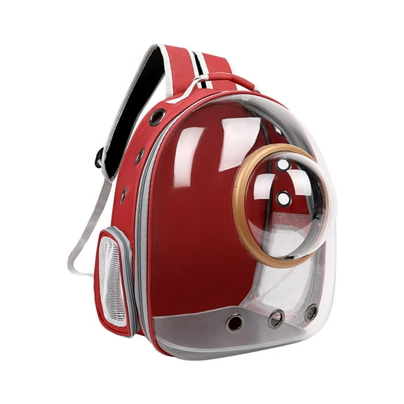 Fufafayo Space Capsule Pet Carrier, Breathable Backpack for Dogs and Cats, Clear Bubble Pet Bag for Travel, Puppy Carrier for Outdoor, Portable Pet Backpack for Hiking, Cat Carrier with Window