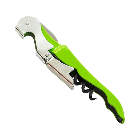 Fufafayo Stainless Steel Cork Screw, Multi Function Wine Tool, Corkscrew and Bottle Opener Set, Stainless Steel Opener with Leather Case, Kitchen and Bar Accessory, Picnic, Camping