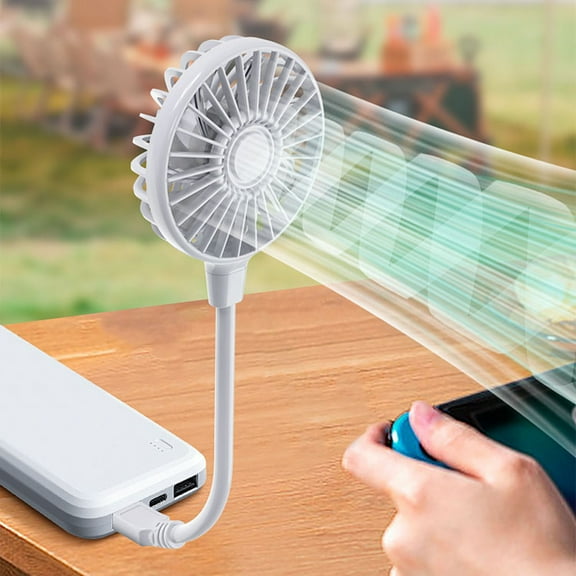 Fufafayo USB Desk Fan, USB Desk Fan, Portable Mini Fan, Flexible Neck Fan for Office and Travel, Small Personal Fan with USB Power for Computer, Desk, and Car