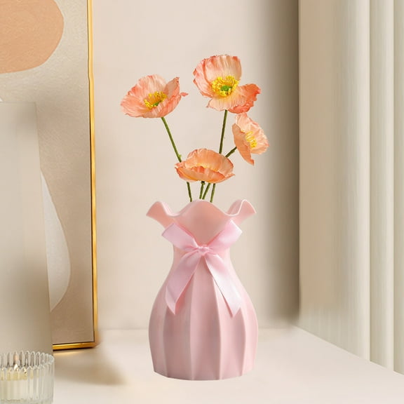 Fufafayo Wedding Vase Plastic Bottle, Personalized Candy Box Companion, European Lace Decorative Vase for Flower Arrangement, Home Decor Centerpiece for Table Living Room