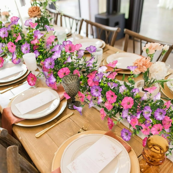 Fufafayo under $5 Artificial Flower Garland, Fake Greenery Garland Floral Vines for Wedding Home Party Table Runner Decor, 5.91FT