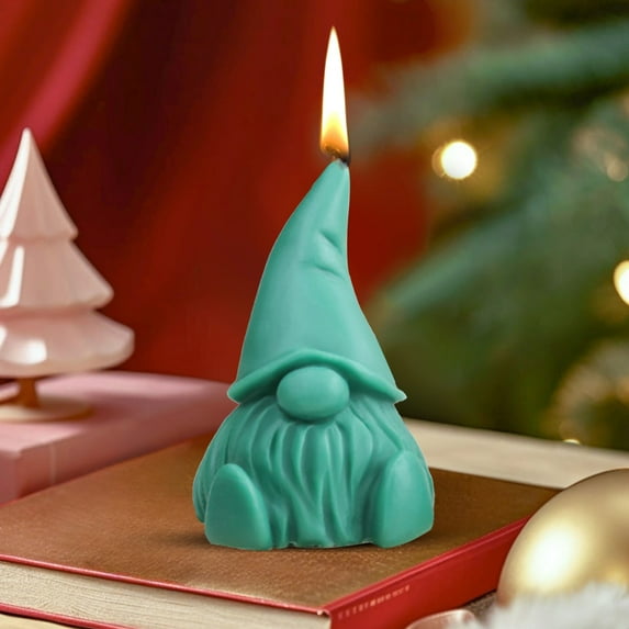 Fufafayo under $5 Faceless Santa Claus Candle, Christmas Candles Santa Scented Xmas Tree Shaped Candles Gifts for Home Party Room Table Decorations