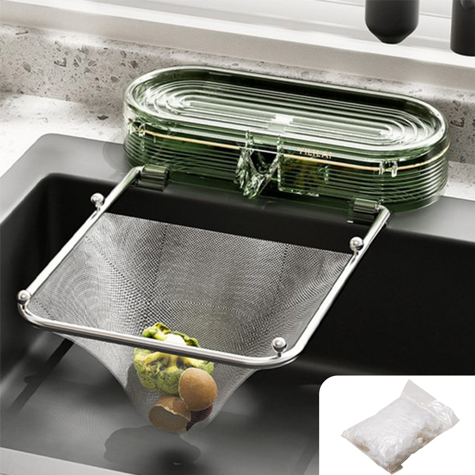 200 PCS Disposable Sink Strainer Mesh Bags - 4x7 Inches, Polyester, Fits Most Sink Drains & Hanging Baskets