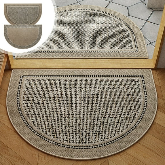 Fufafayo under $5 Non Slip Doormat for Entrance, Semi Circle Shape Absorbent Rug for Home Office, Welcome Mat for Bathroom Kitchen Floor