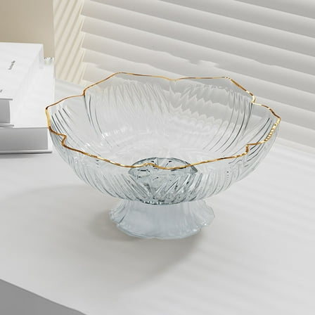 Fufafayo under $5 Plastic Fruit Bowl, Large Decorative Plastic Bowl, Decorative Pedestal Bowl for Table Decor, Fruit Bowl for Kitchen Counter Decor