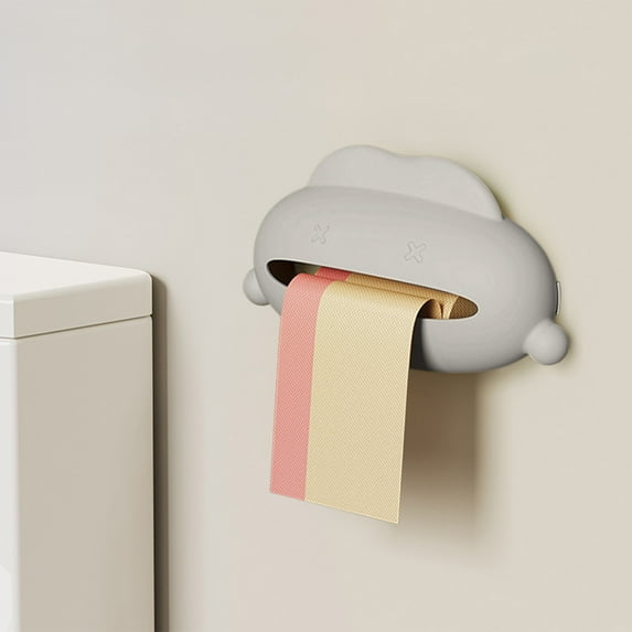 Fufafayo under $5 Wall Mounted Trash Bag Dispenser Adhesive Garbage Bag Boxes Cute Plastic Bag Storage Holder Plastic Bag Holder Storage Rack