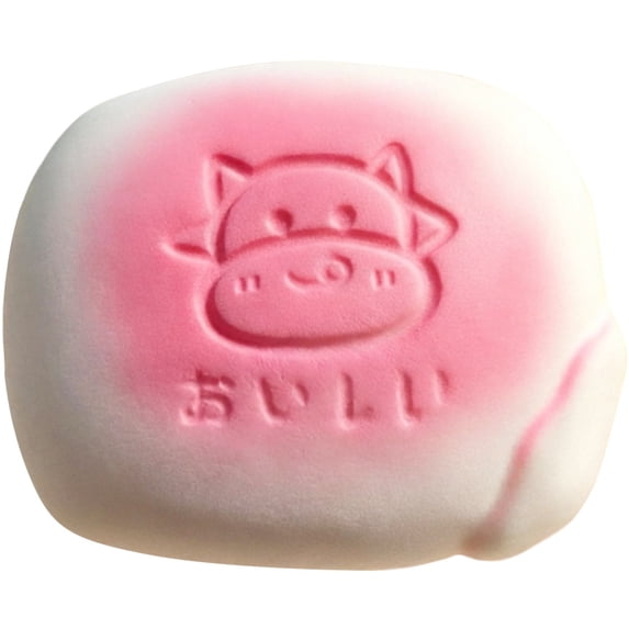 FufuCrick Cow Bread Squishy Office Accessory Squishy Tactile Sensory Gadget Desk Ornament Decor for Adult Workspace and Relaxation, Pink