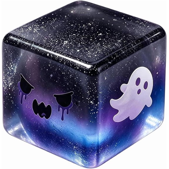 FufuCrick Cube Squishy, Halloween Fidget Toys 2.17 Inch Cube Stress Balls Material for Halloween Decor, Sensory Tools for Halloween Party Favors Dark Purple