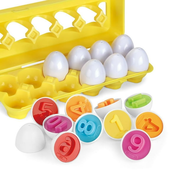 Fufvuti Shape and Color Matching Egg Toy - STEM Early Learning Toy Effectively promotes color and shape recognition development Suitable for ages 1 and up