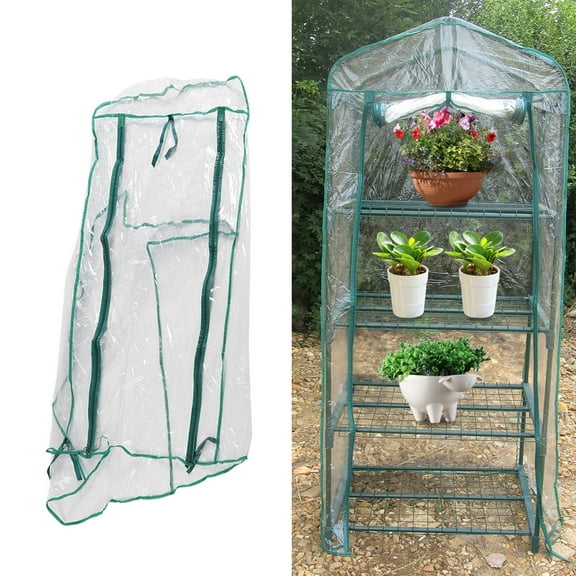 Fugacal 69 x 49 x 160cm Garden Green House Warm Greenhouse Flower Plants Gardening Outdoor,Warm Garden House,(Without Iron Stand)