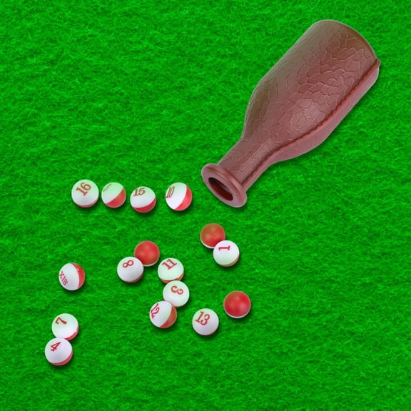 Fugacal Billiard Shaker Bottle And 16 Numbered Tally Balls Pool Dice Billiards Accessory, Shaker Bottle,Dice