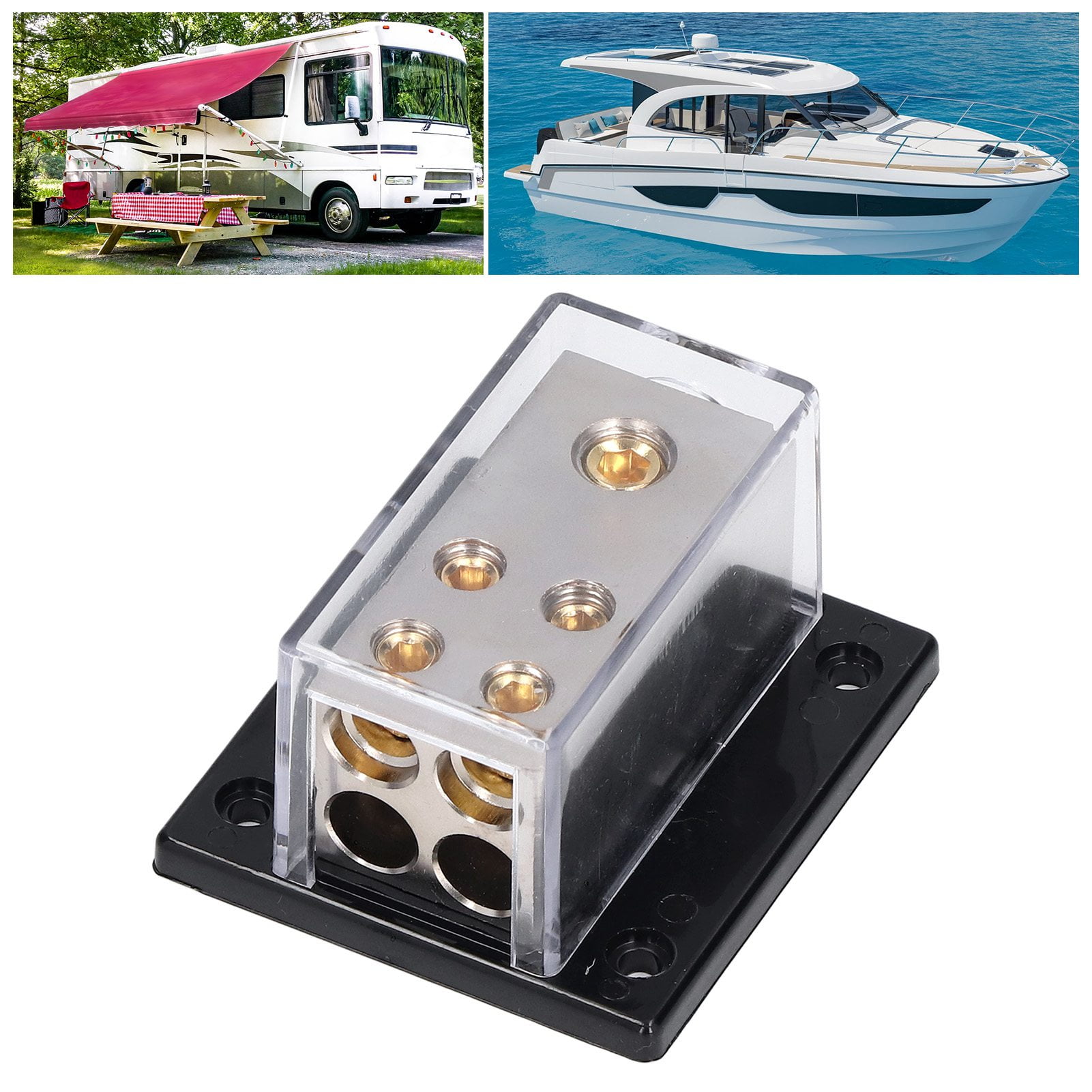 Fugacal Distribution Block,Car Audio Modification 4 Way Power